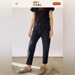 Hey Gang Loose Crop, Black, 24